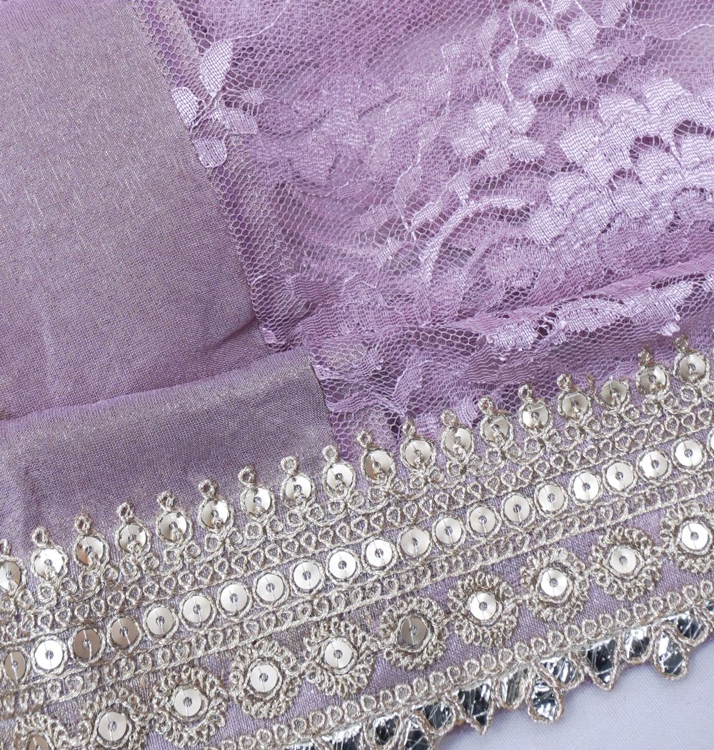 Net Lilac Saree