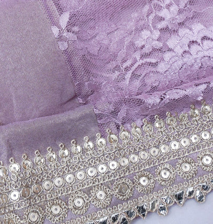 Net Lilac Saree