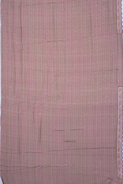 Georgette Brocade Multicolour Saree With Scallop Border
