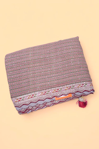 Georgette Brocade Multicolour Saree