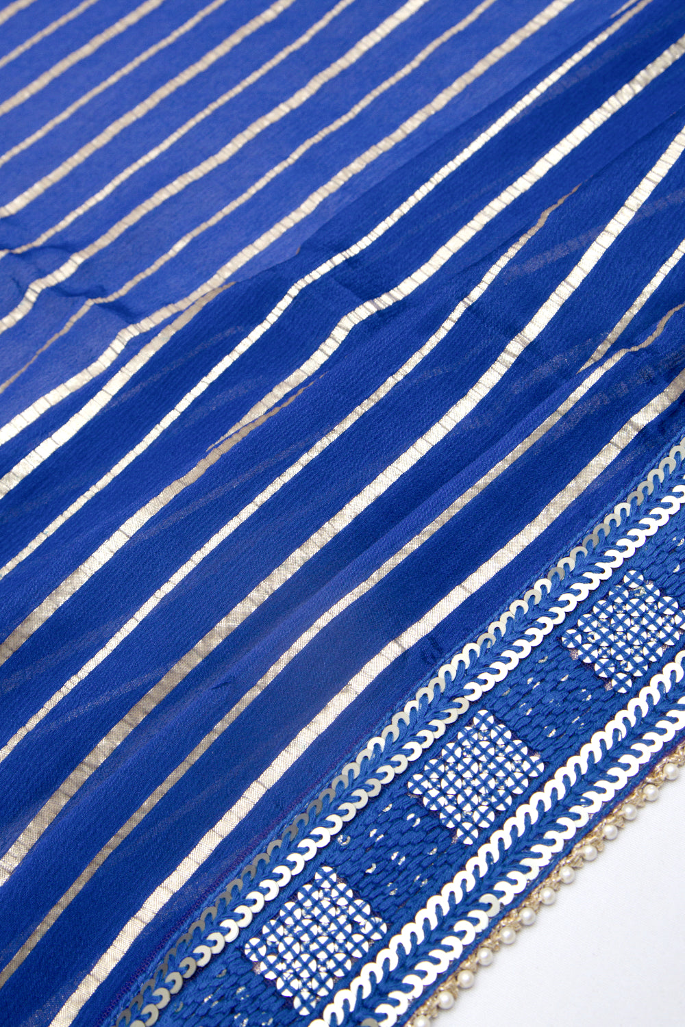 Banarasi Silk Tissue Butta Blue Saree