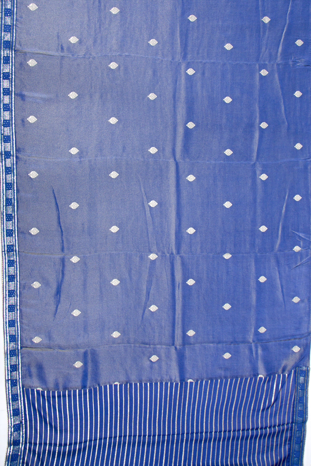 Banarasi Silk Tissue Butta Blue Saree