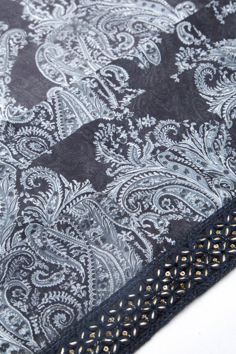 Georgette Silk Printed Black Saree