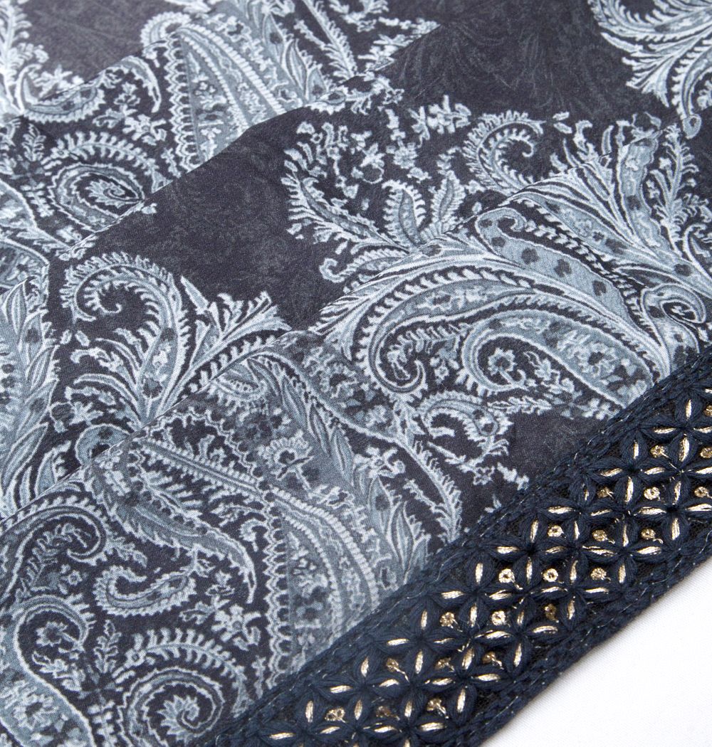 Georgette Silk Printed Black Saree