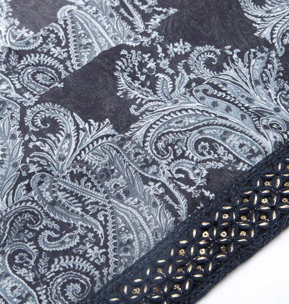 Georgette Silk Printed Black Saree