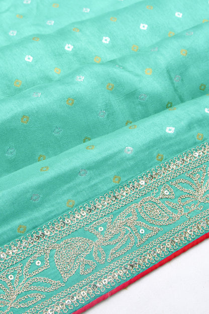 Banarasi Silk Brocade Green Saree