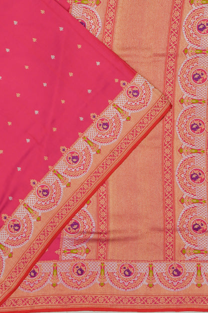 Banarasi Silk Butta Pink Saree