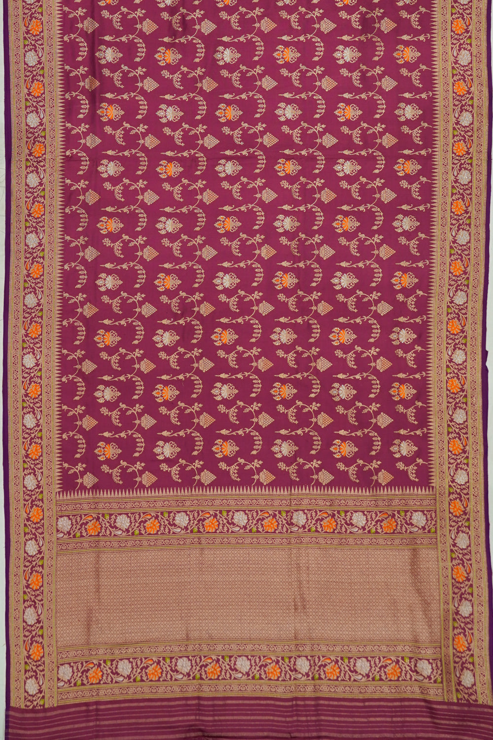 Banarasi Silk Brocade Purple Saree