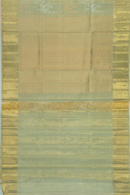 Kanchipuram Silk Leheriya Pastel Green Saree