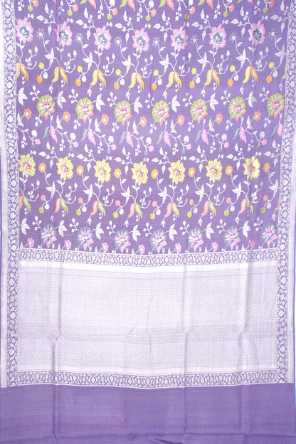 Banarasi Tussar Georgette Jaal Violet Saree