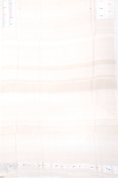 Banarasi Tussar Georgette Butta Cream Saree