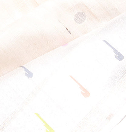 Banarasi Tussar Georgette Butta Cream Saree
