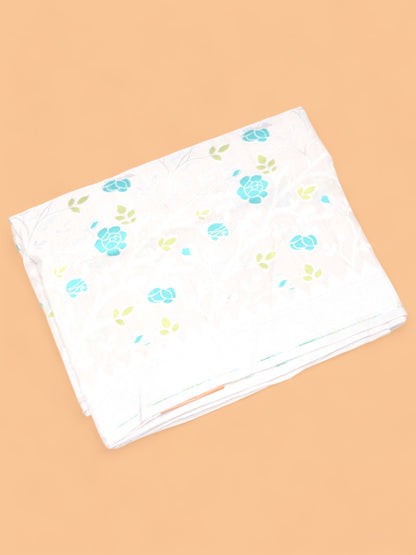 Banarasi Tussar Georgette Jaal Cream Saree