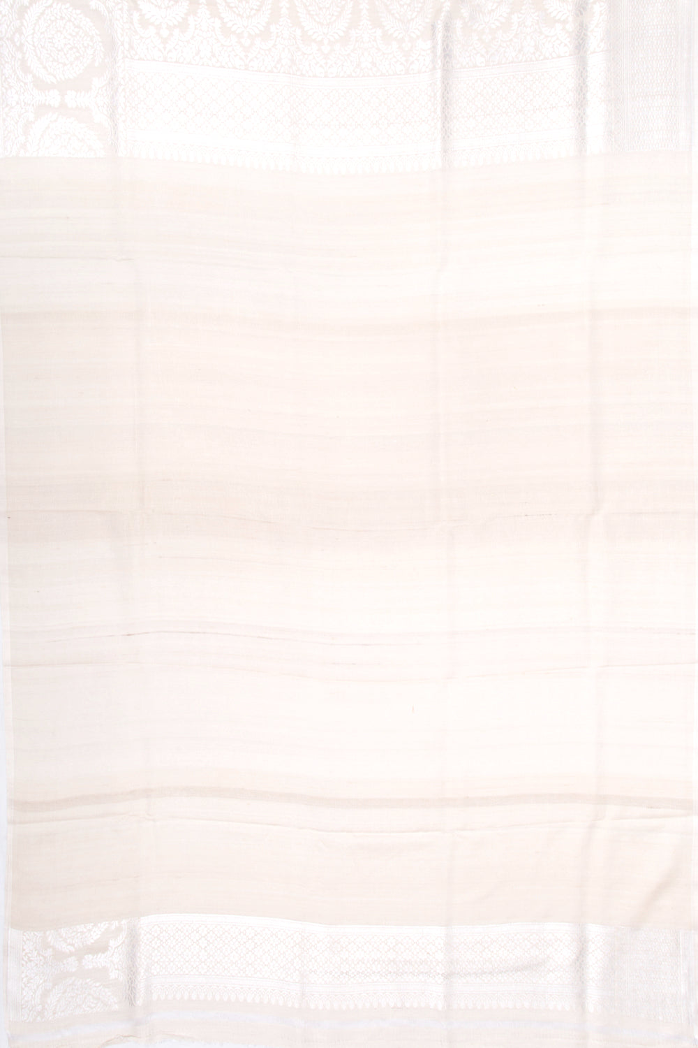 Banarasi Tussar Georgette Jaal Cream Saree