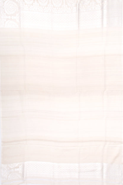 Banarasi Tussar Georgette Jaal Cream Saree