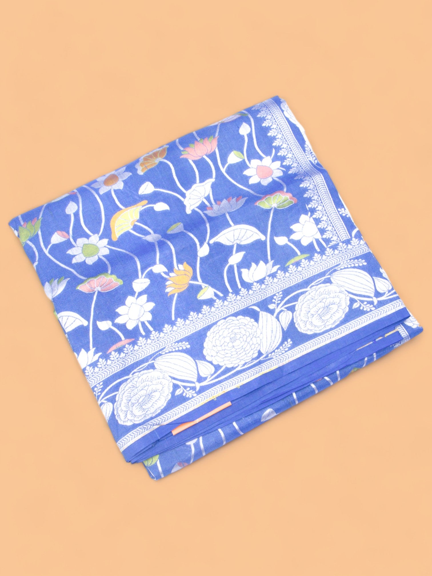 Banarasi Tussar Georgette Jaal Royal Blue Saree