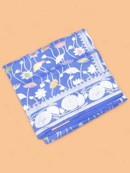 Banarasi Tussar Georgette Jaal Royal Blue Saree