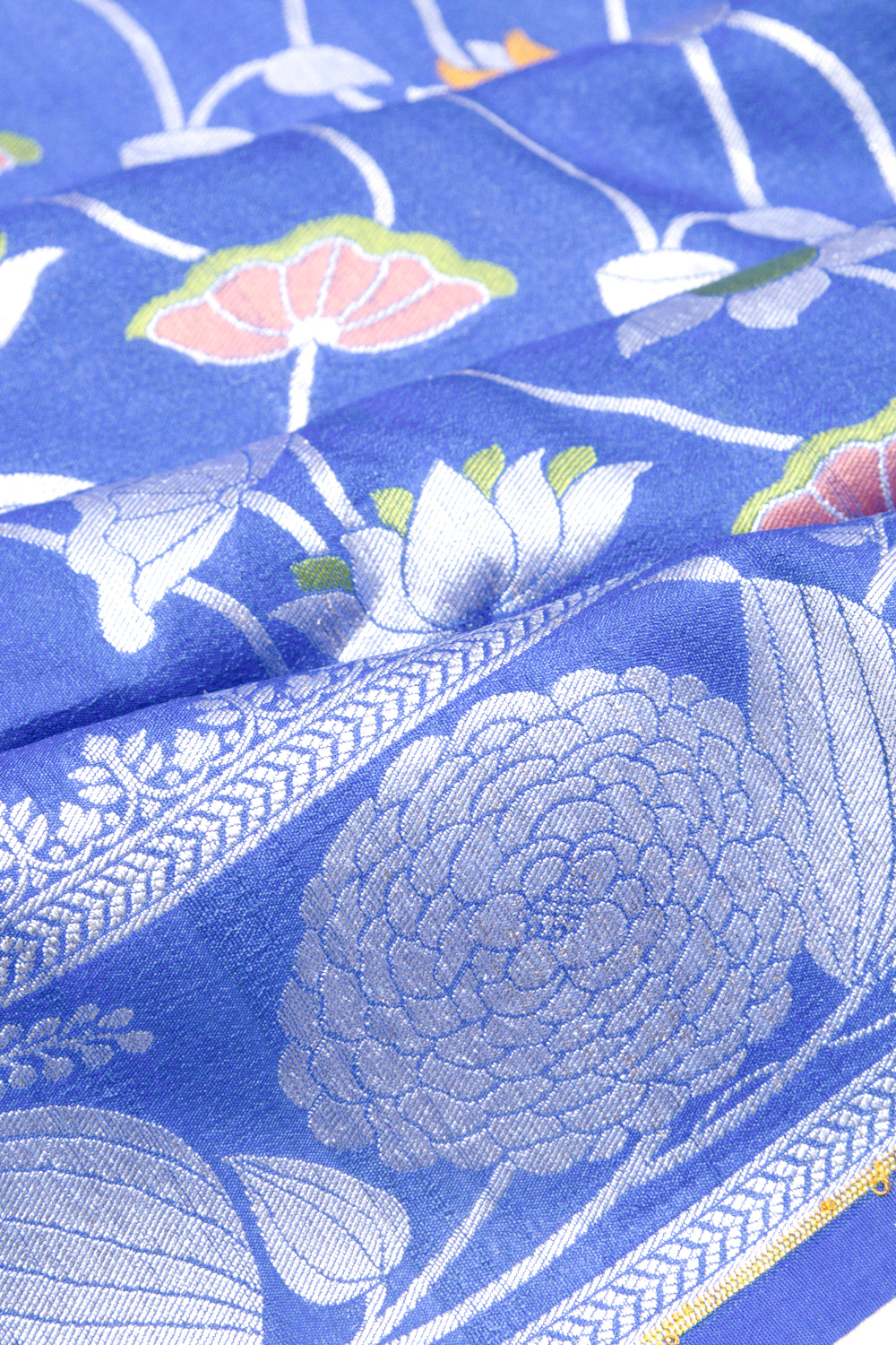 Banarasi Tussar Georgette Jaal Royal Blue Saree