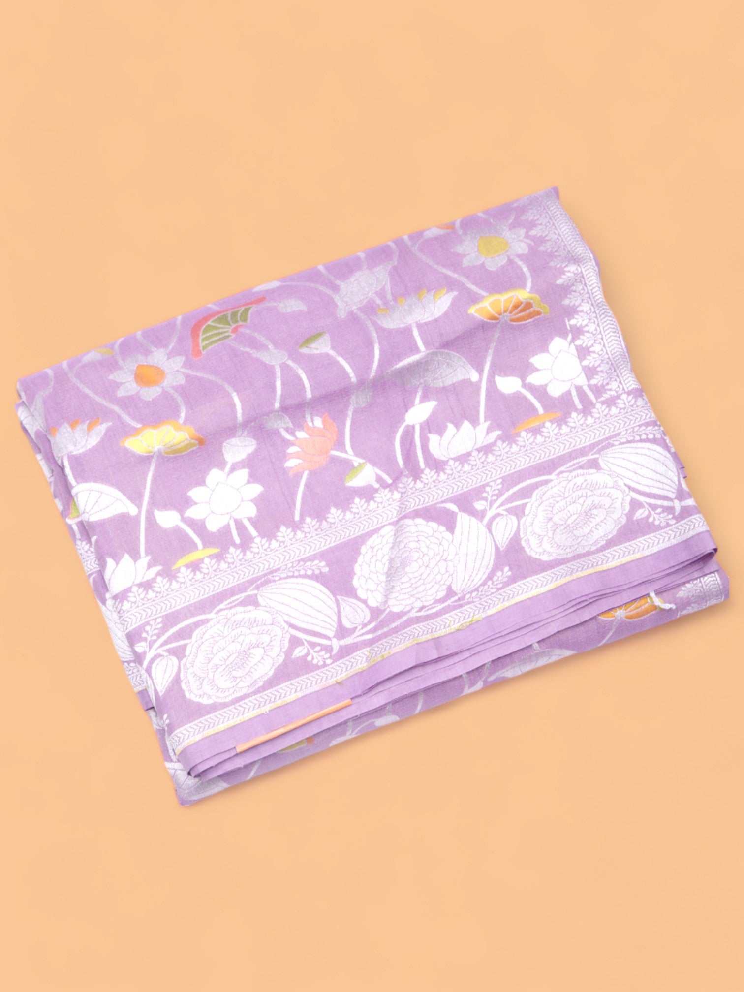 Banarasi Tussar Georgette Jaal Lavender Saree