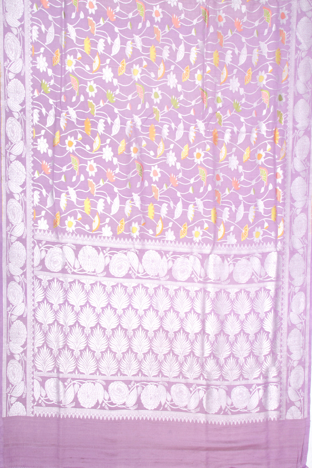 Banarasi Tussar Georgette Jaal Lavender Saree