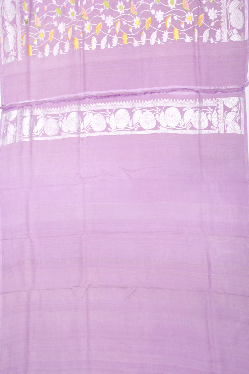 Banarasi Tussar Georgette Jaal Lavender Saree