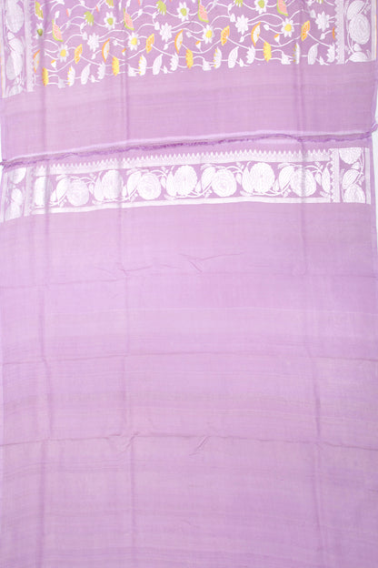 Banarasi Tussar Georgette Jaal Lavender Saree