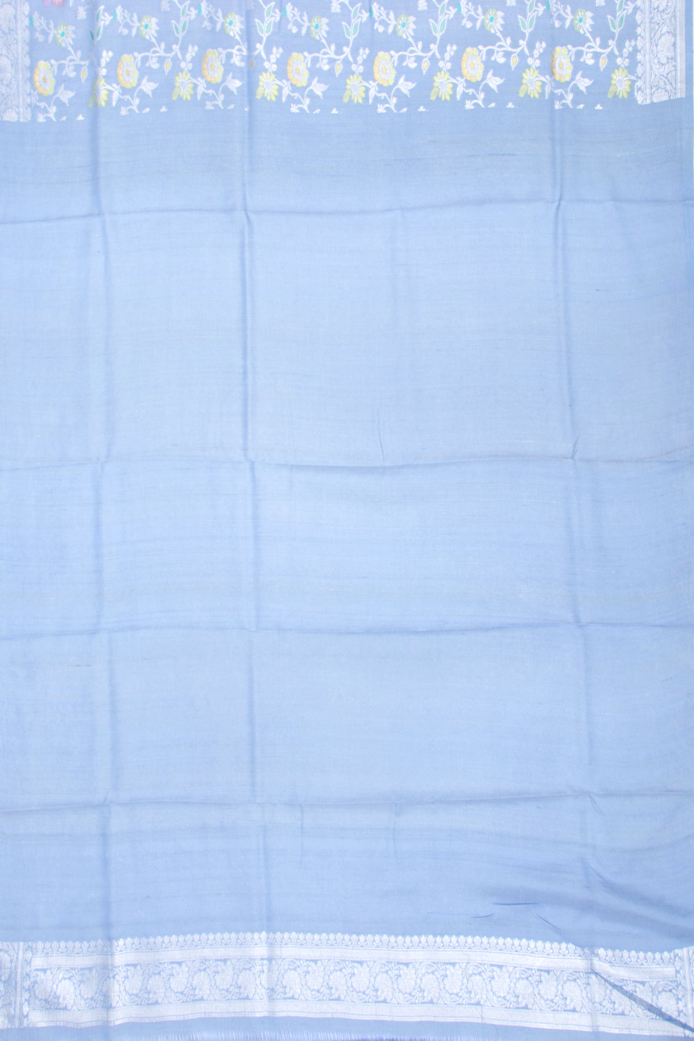 Banarasi Tussar Georgette Jaal Sky Blue Saree