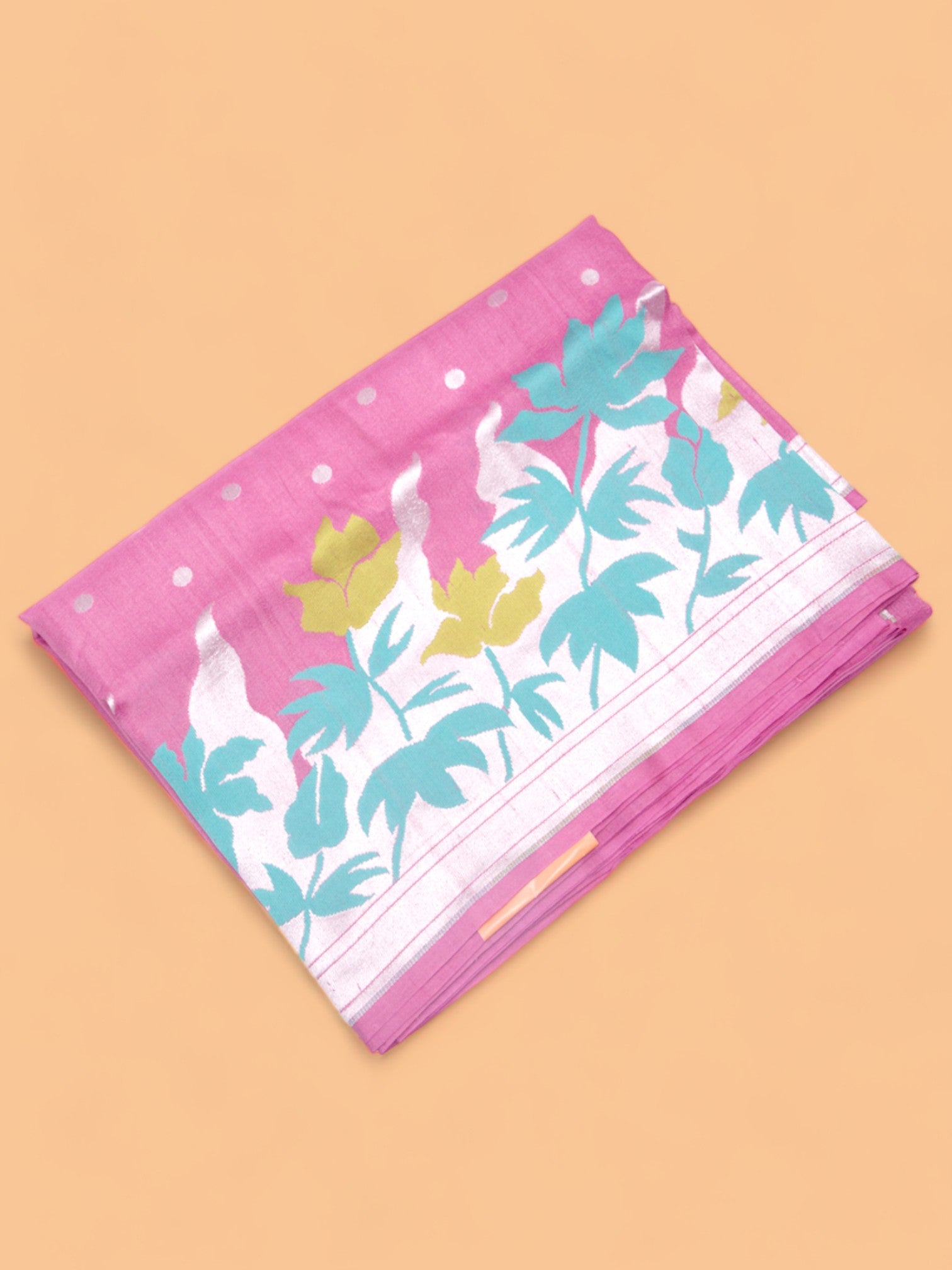 Banarasi Tussar Georgette Butta Pink Saree