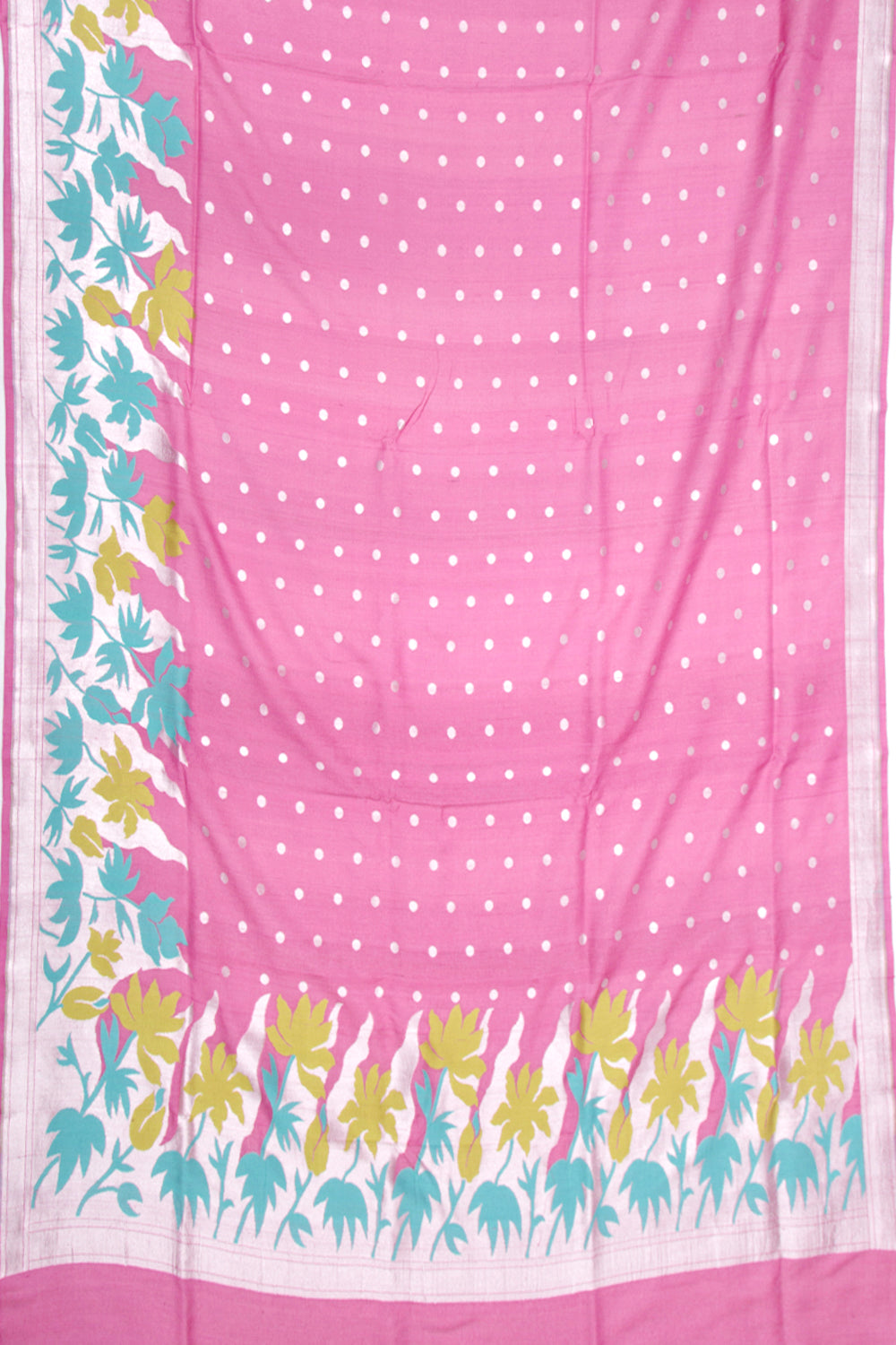 Banarasi Tussar Georgette Butta Pink Saree