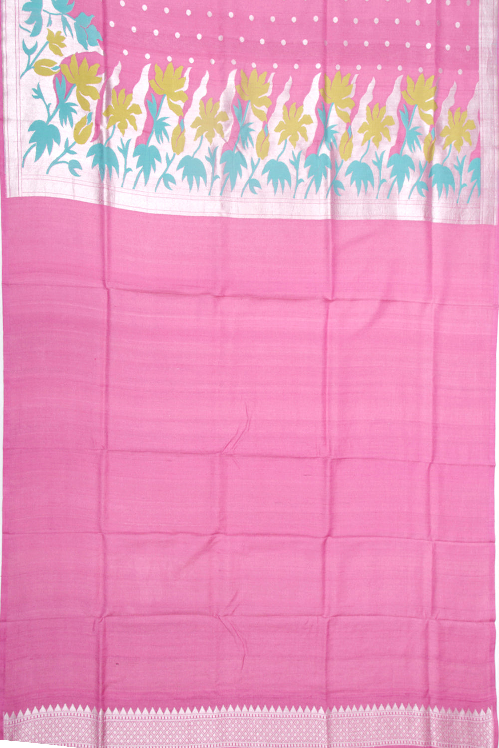 Banarasi Tussar Georgette Butta Pink Saree