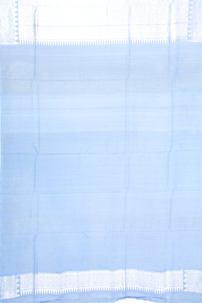 Banarasi Tussar Georgette Jaal Blue Saree