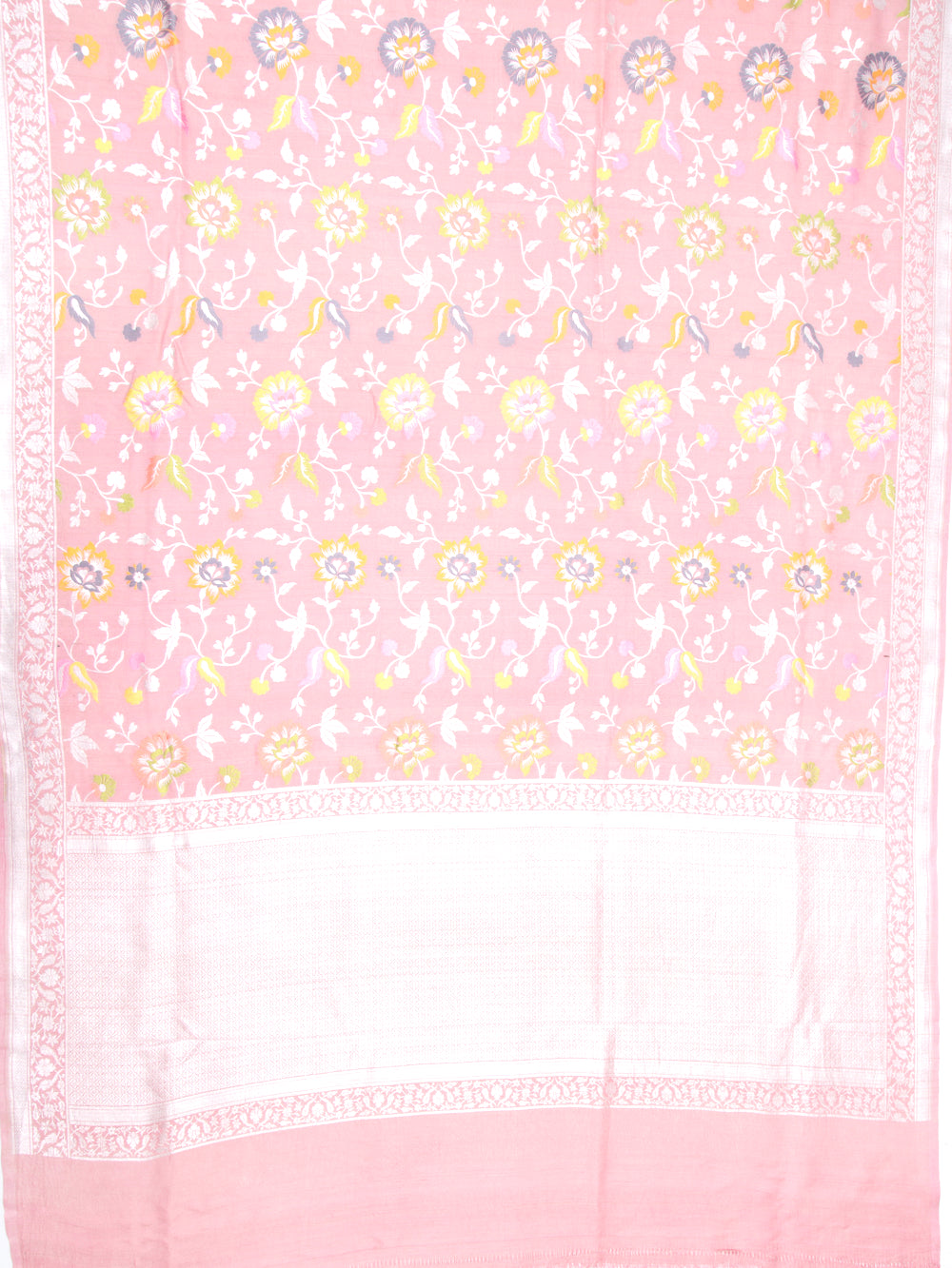 Banarasi Tussar Georgette Jaal Peach Saree