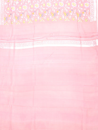 Banarasi Tussar Georgette Jaal Peach Saree