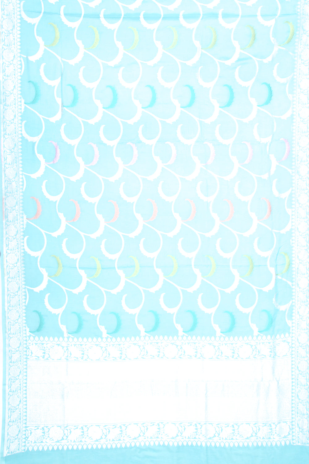 Banarasi Tussar Georgette Jaal Sky Blue Saree