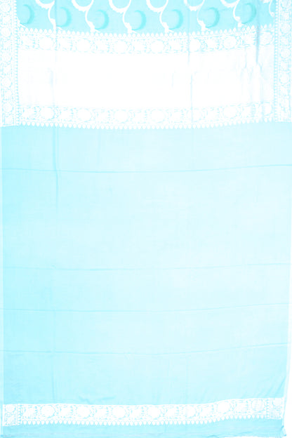 Banarasi Tussar Georgette Jaal Sky Blue Saree