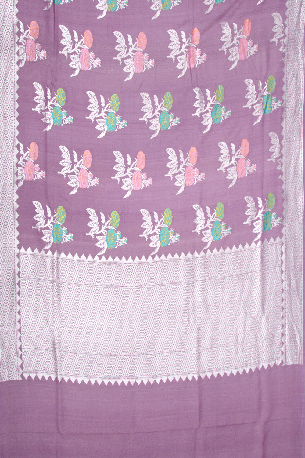 Banarasi Tussar Georgette Brocade Purple Saree