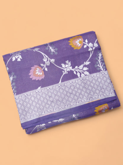 Banarasi Tussar Georgette Jaal Lavender Saree