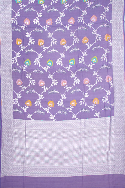 Banarasi Tussar Georgette Jaal Lavender Saree