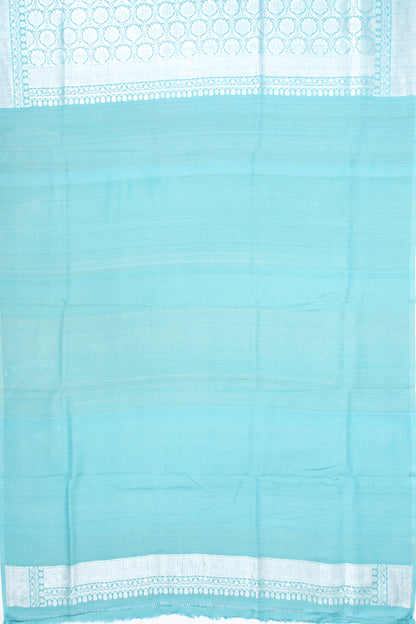 Banarasi Tussar Georgette Jaal Blue Saree