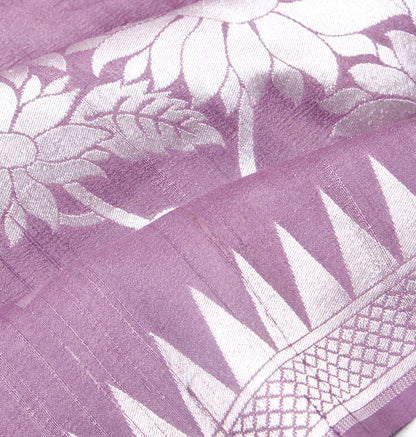 Banarasi Tussar Georgette Butta Lavender Saree