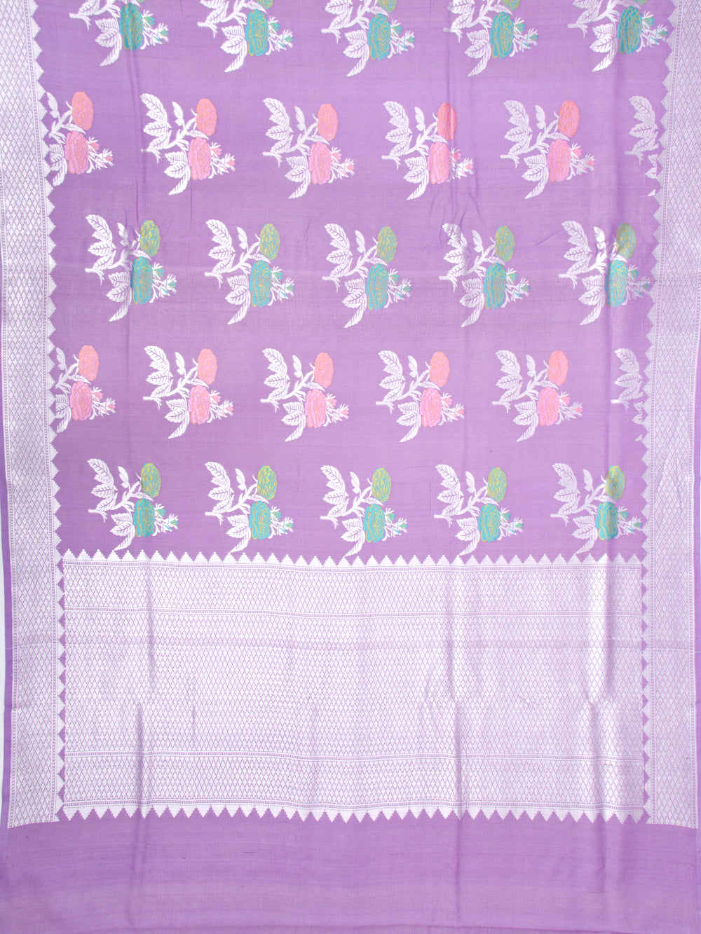 Banarasi Tussar Georgette Brocade Lavender Saree