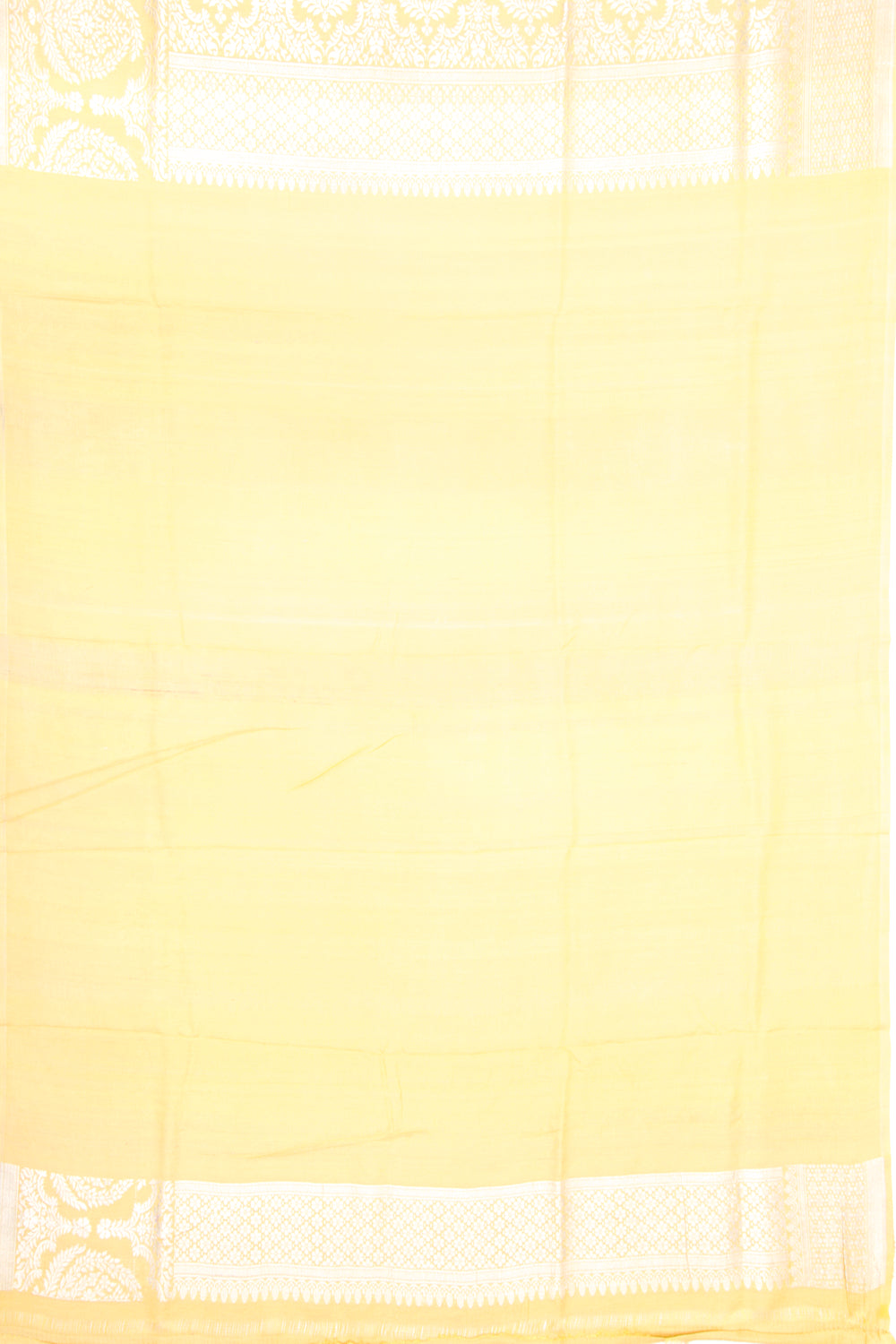 Banarasi Tussar Georgette Jaal Yellow Saree