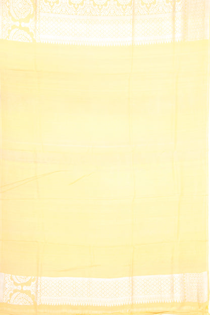 Banarasi Tussar Georgette Jaal Yellow Saree