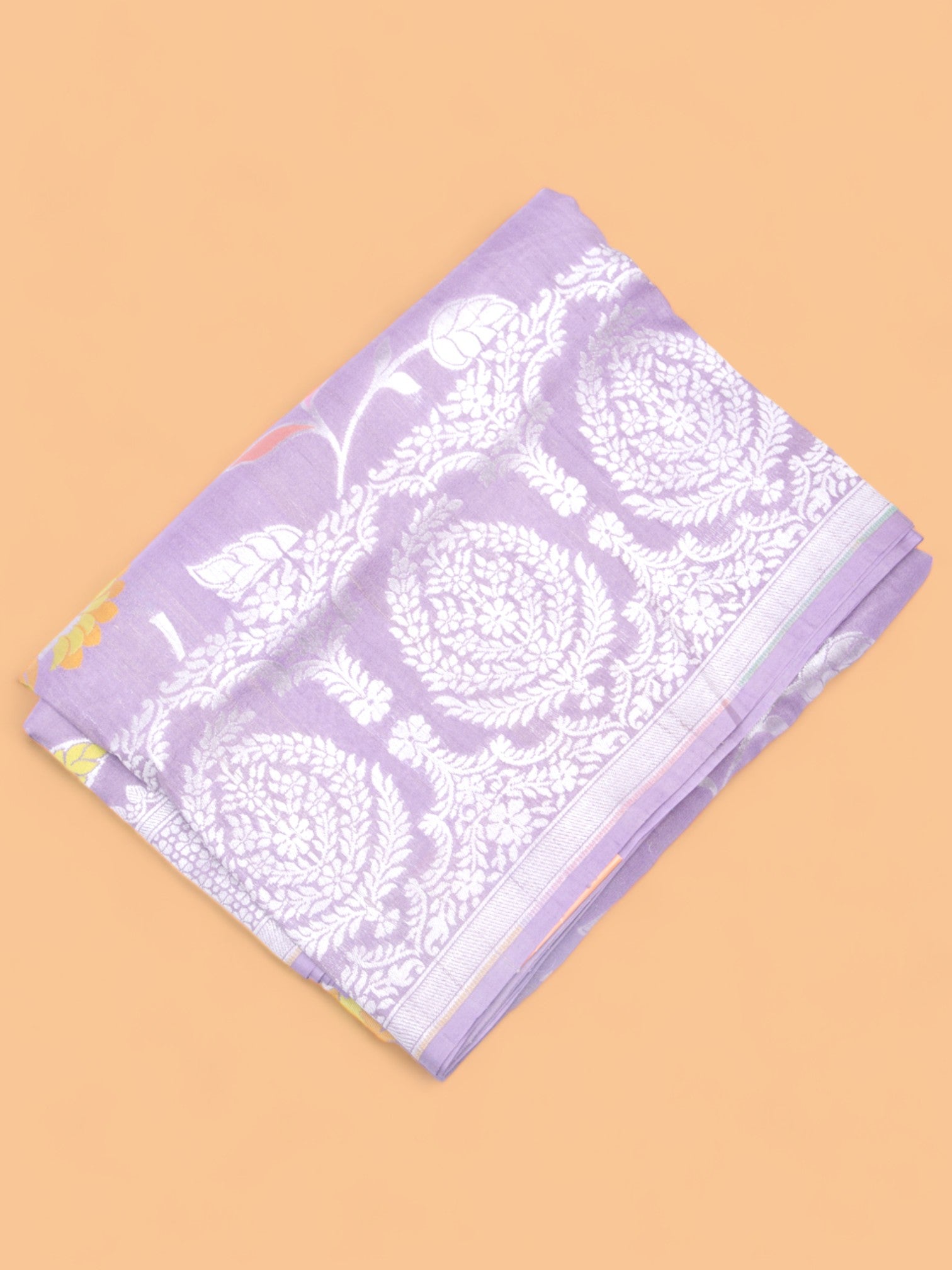 Banarasi Tussar Georgette Jaal Lavender Saree