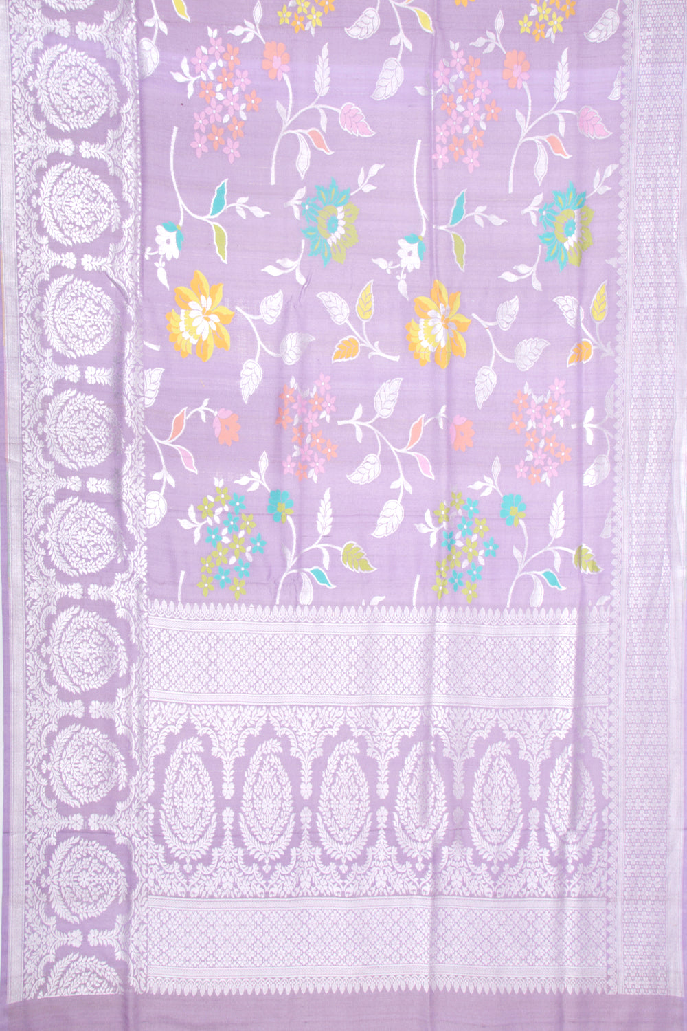 Banarasi Tussar Georgette Jaal Lavender Saree