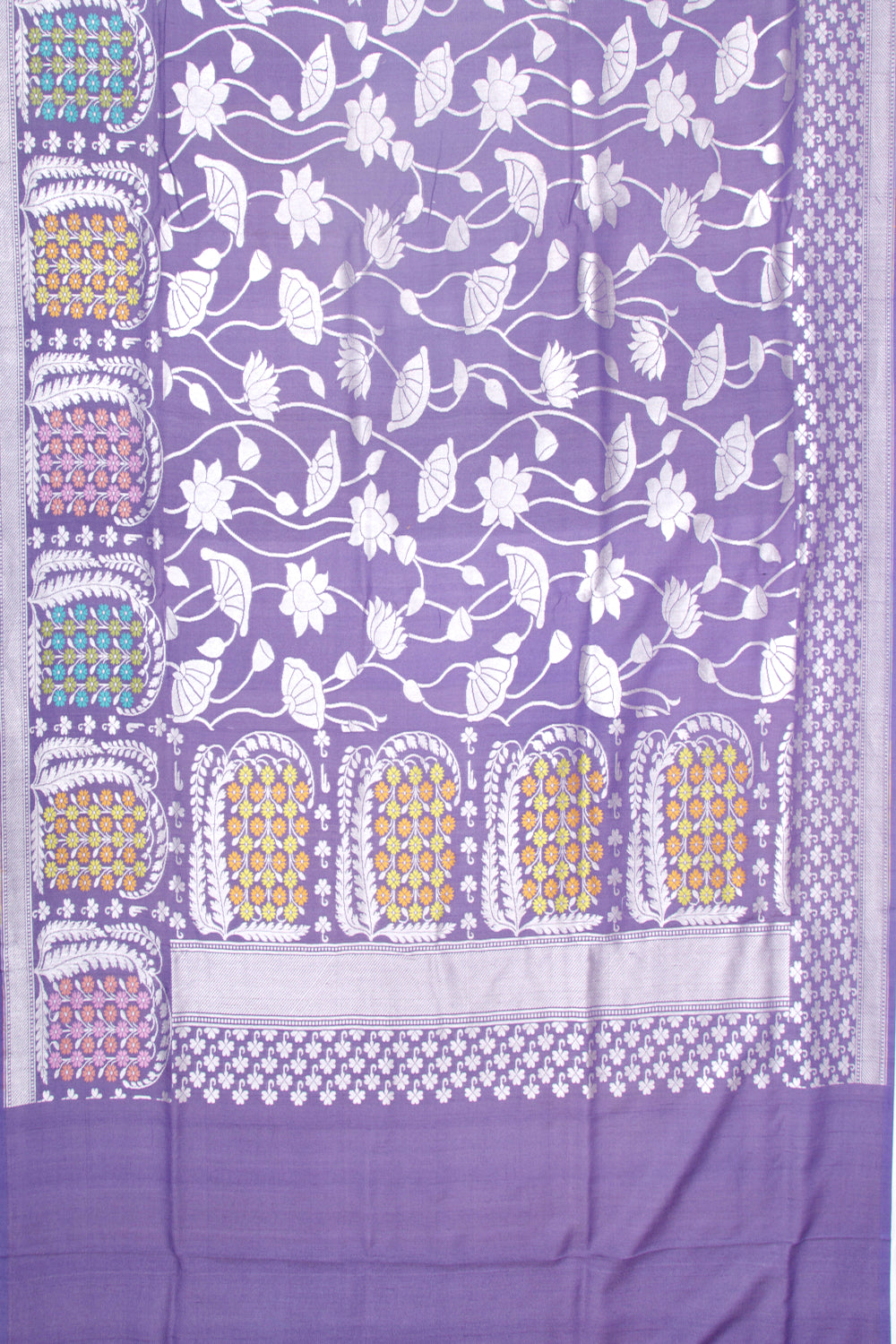 Banarasi Tussar Georgette Jaal Purple Saree