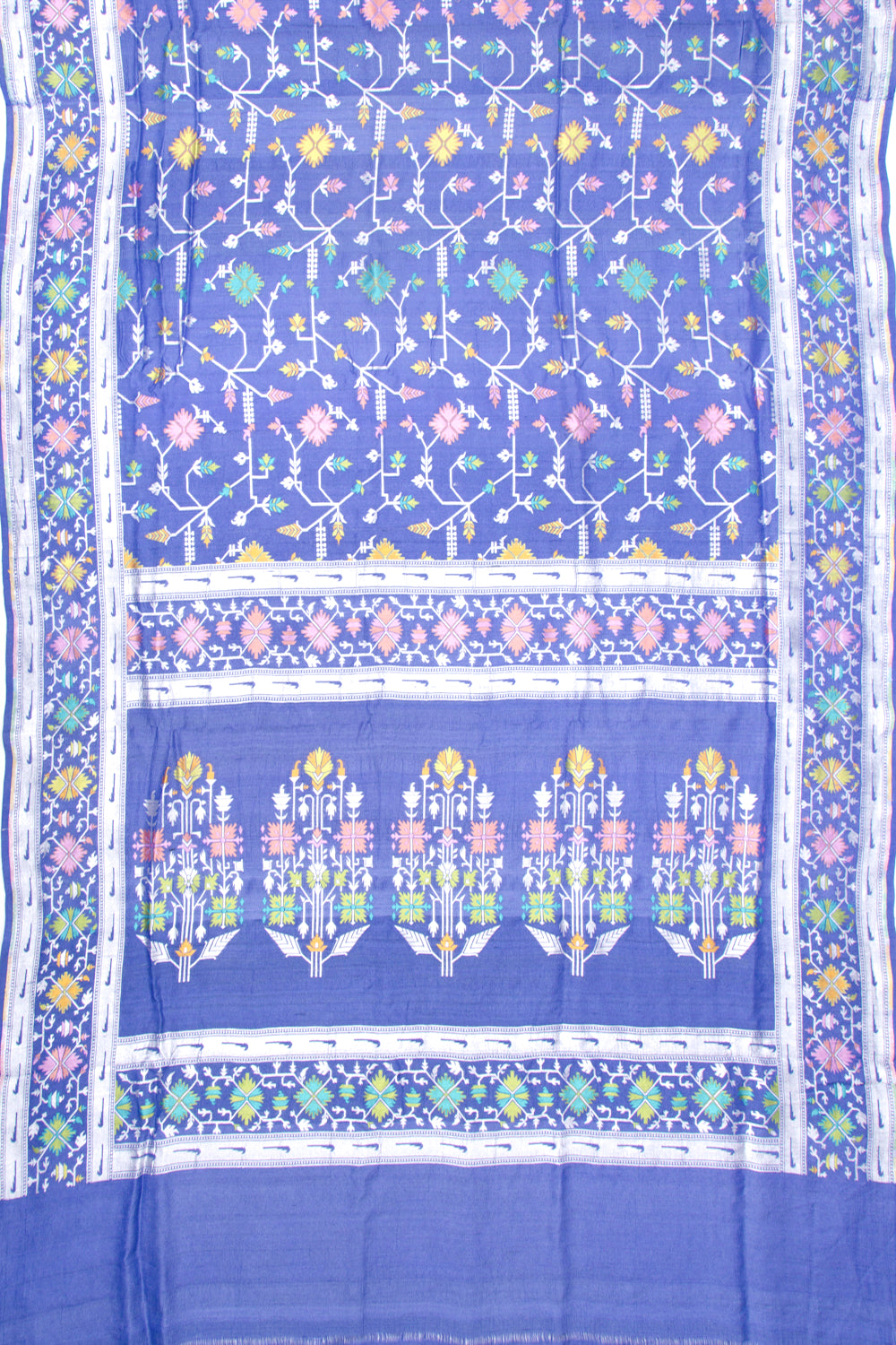 Banarasi Tussar Georgette Jaal Dark Blue Saree