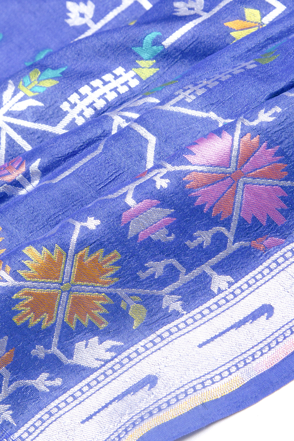 Banarasi Tussar Georgette Jaal Dark Blue Saree