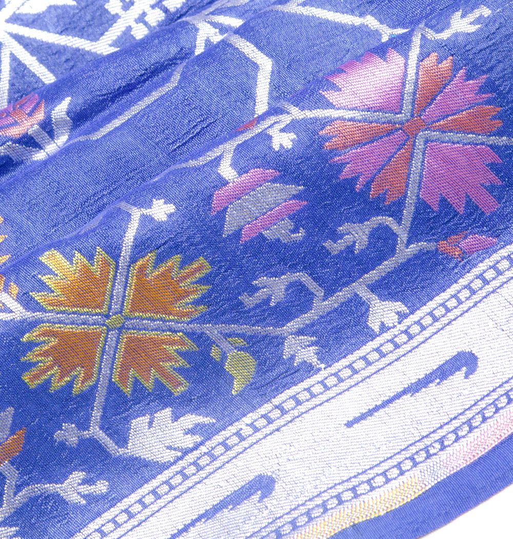 Banarasi Tussar Georgette Jaal Dark Blue Saree