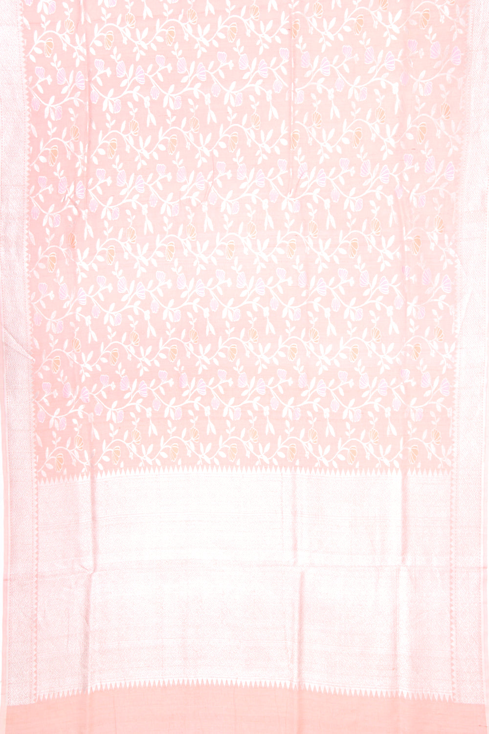 Banarasi Tussar Georgette Jaal Peach Saree